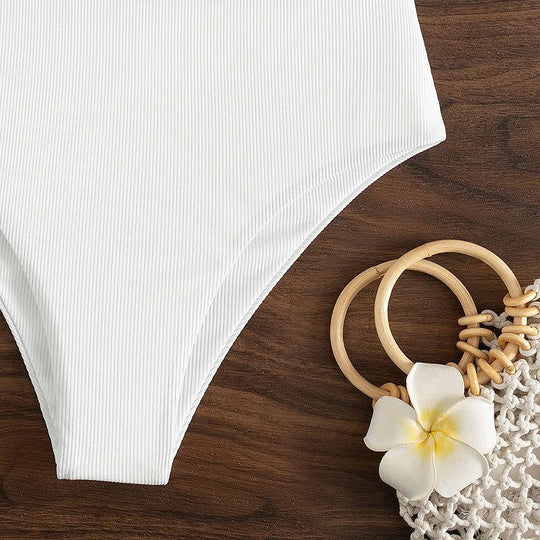 Damen Bandeau-Bikini mit verstellbarem Höschen und raffiniertem Design EB