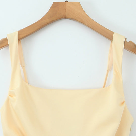 Damen Maxikleid mit elegantem Quadrat-Ausschnitt und raffinierten Drapierungen EB