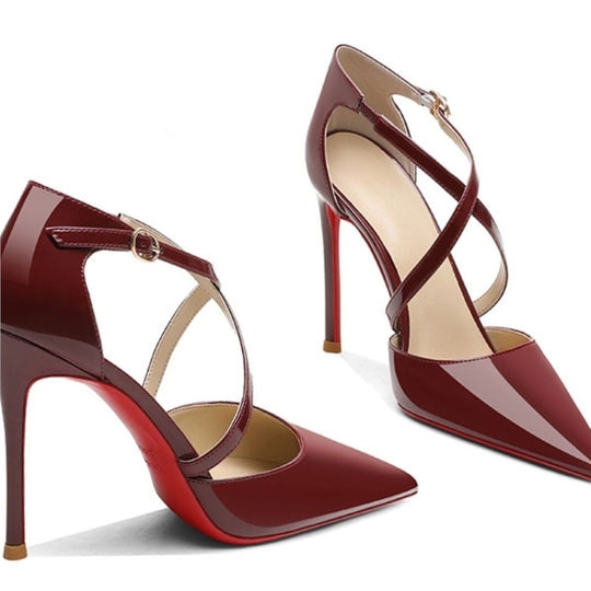 Damen elegante Slingback High Heel Schuhe EB