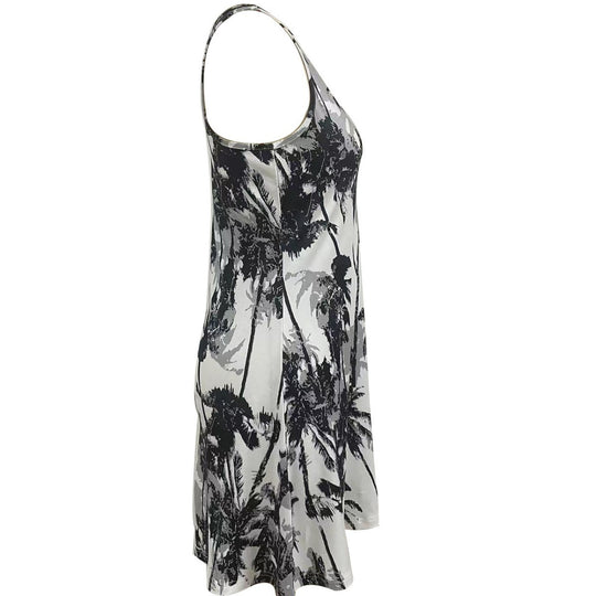 Damen Sommerliches Freizeitkleid mit modernem Palmenmuster EB