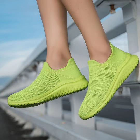 Damen Atmungsaktive Slip-On Sneakers mit stoßdämpfender Sohle EB