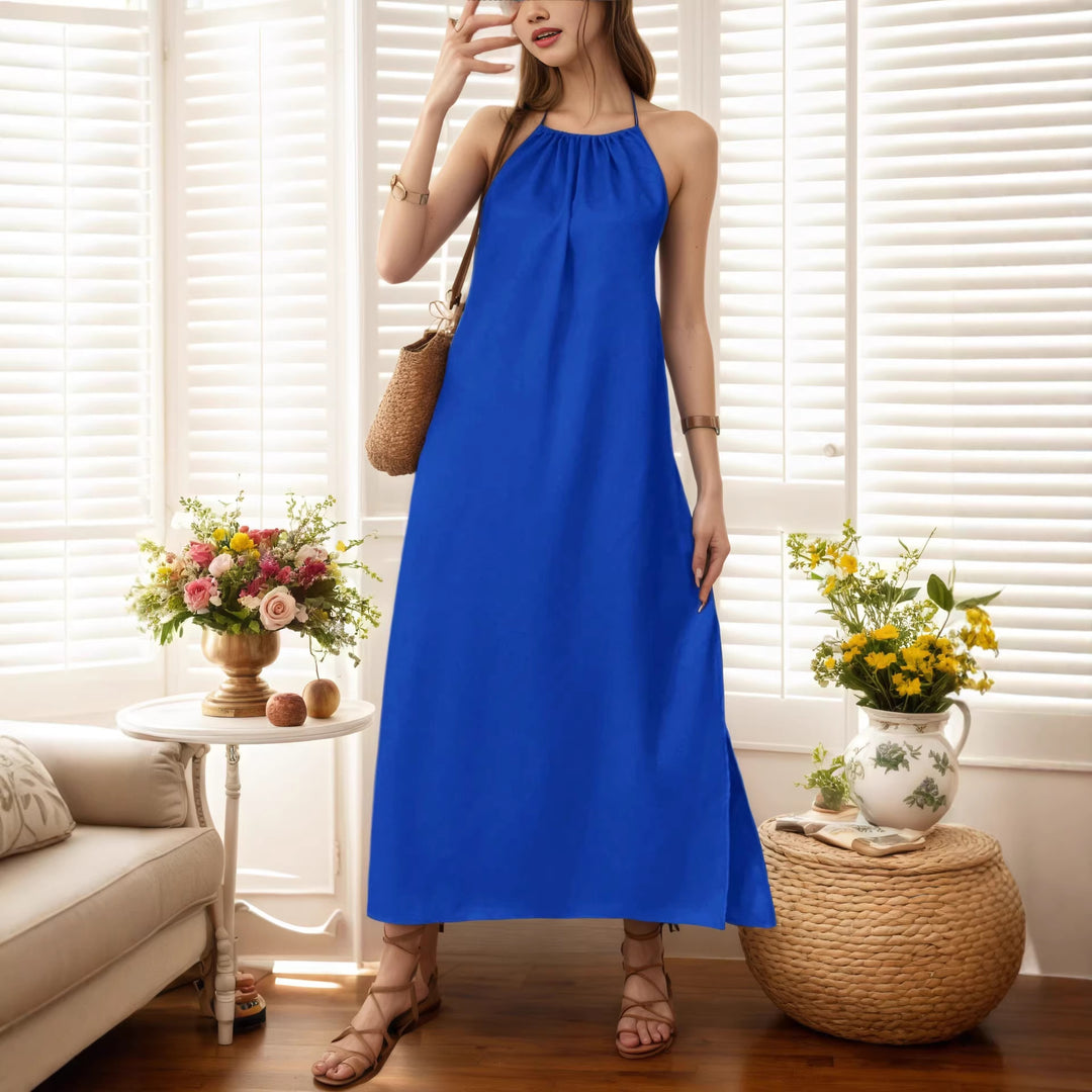 Damen Maxi-Kleid mit elegantem Halterbügel EB