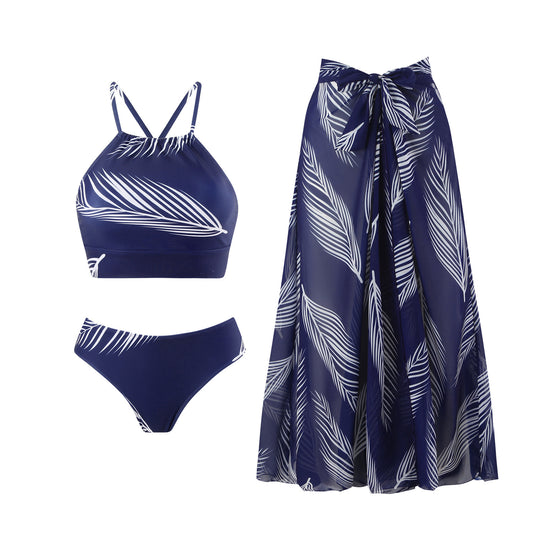 Damen Bikini-Set mit transparenter Strandrobe EB