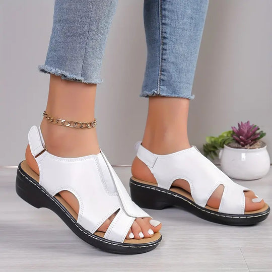 Damen Offene Riemensandalen mit ergonomischer Fußbettung und flexiblem Design EB