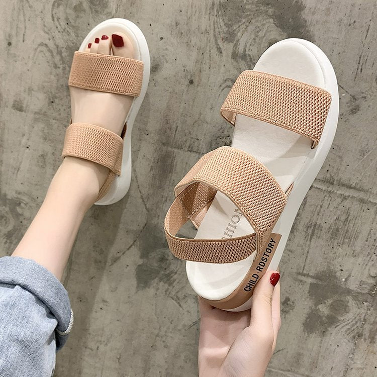 Damen Komfortable Sandalen mit atmungsaktiven Riemen und rutschfester Sohle EB