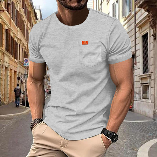 Herren Premium Rundhals T-Shirt mit Brusttasche EB
