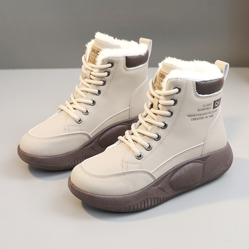 Damen modische Winterstiefel mit kuscheligem Fleece-Futter und rutschfester Sohle EB