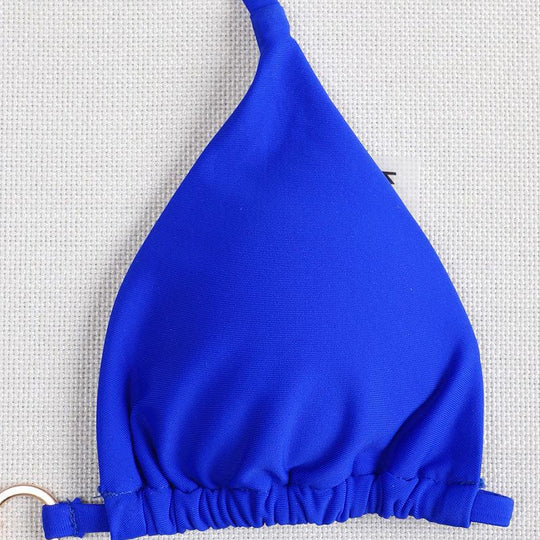 Damen Triangel-Bikini mit goldenen Ringdetails EB