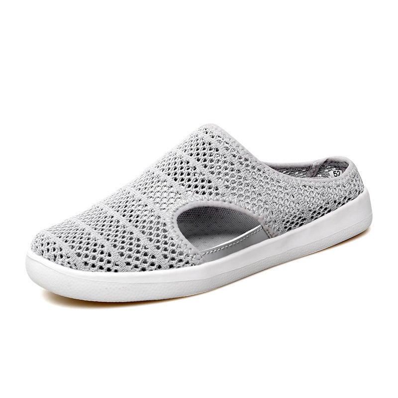 Damen Atmungsaktive Slip-On Clogs mit elastischem Netzdesign EB