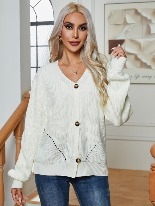Damen Grobstrickpullover mit lässigem Schnitt und weitem Arm EB