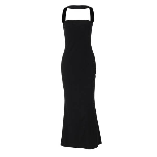 Damen Enges Abendkleid mit tiefem U-Ausschnitt und chicer Rückenpartie EB