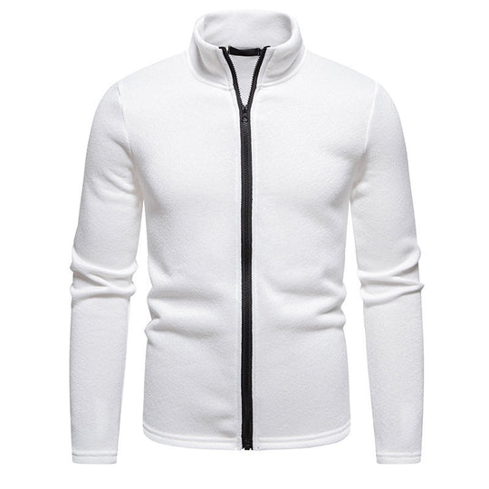 Herren Fleecejacke mit hoher Stehkragen und durchgehendem Reißverschluss EB