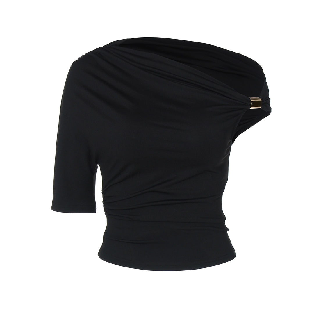 Damen Asymmetrisches Oberteil mit Raffinierter Raffung EB