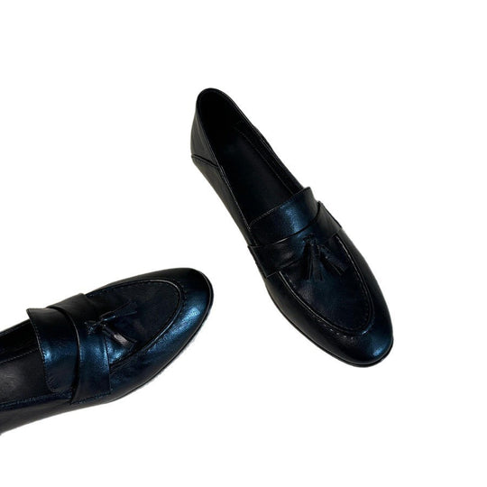 Damen Elegante Mokassins aus hochwertigem Leder mit Quastenakzent EB