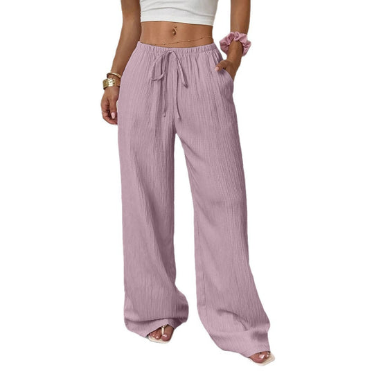 DamenWeit geschnittene Freizeit-Hose mit komfortablem Gummibund und praktischen Taschen EB