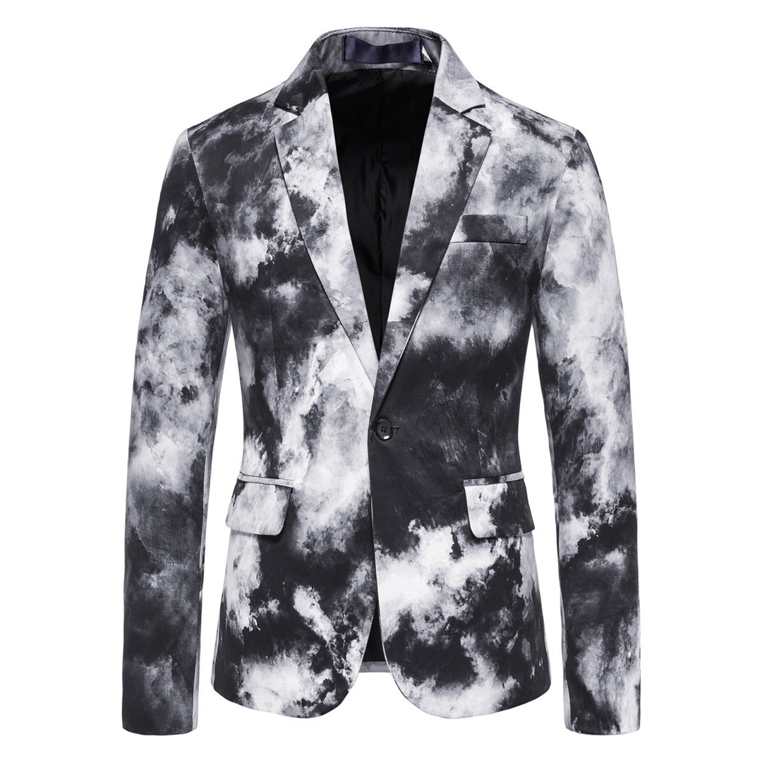 Herren eleganter Blazer im modernen Wolkenmuster EB