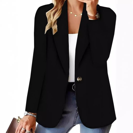 Damen Elegante Strickblazerjacke mit Kabelmuster EB