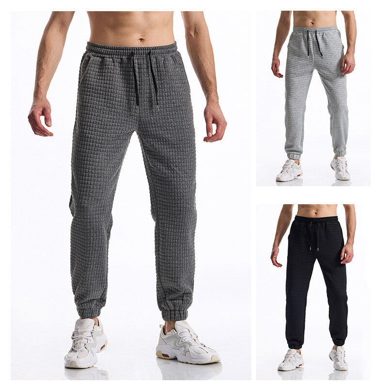 Herren bequeme Sweatpants mit hohem Bund und elastischem Komfort EB
