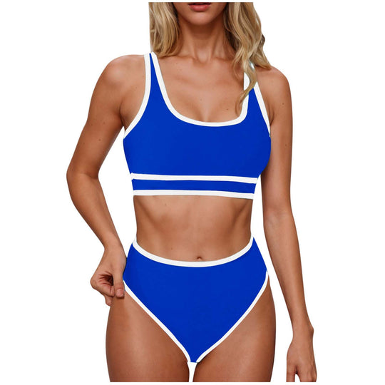 Damen Sportliches Hochtailliertes Bikini-Set EB