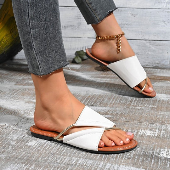 Damen elegante Riemchen-Sandalen mit modischer Zierleiste EB