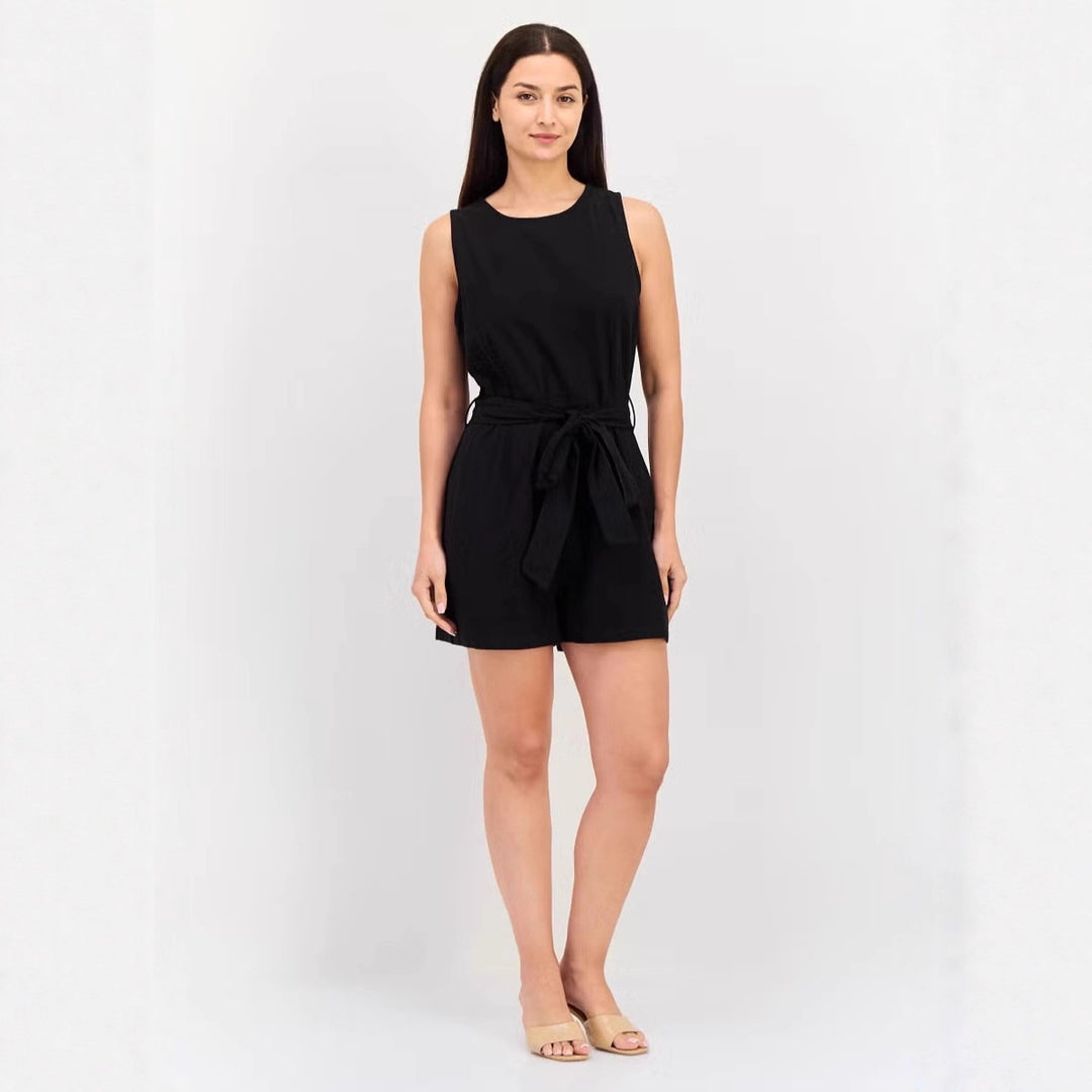 Damen Jumpsuit mit eleganter Taillierung und praktischen Taschen EB