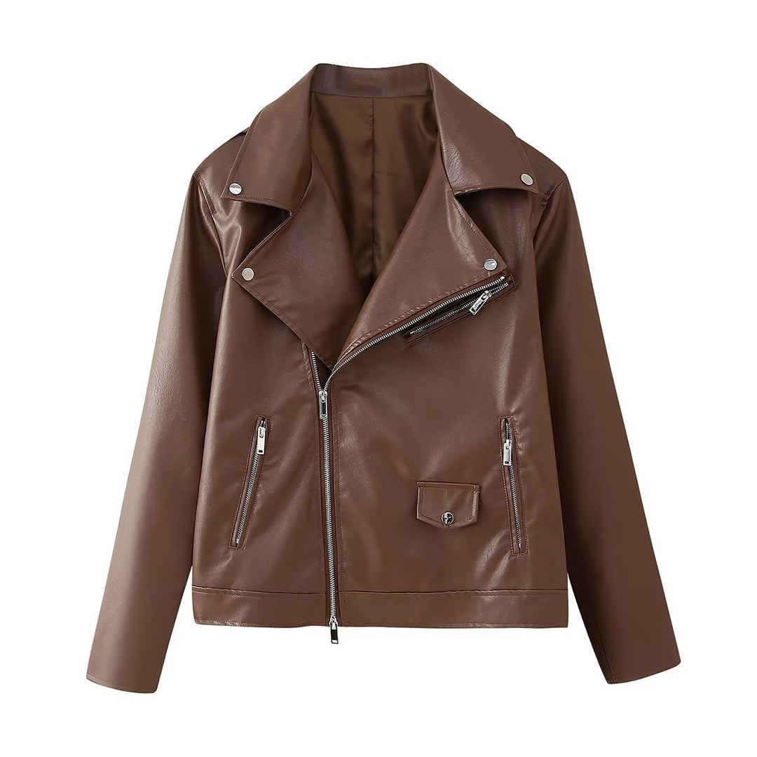Damen Kunstleder Bikerjacke EB
