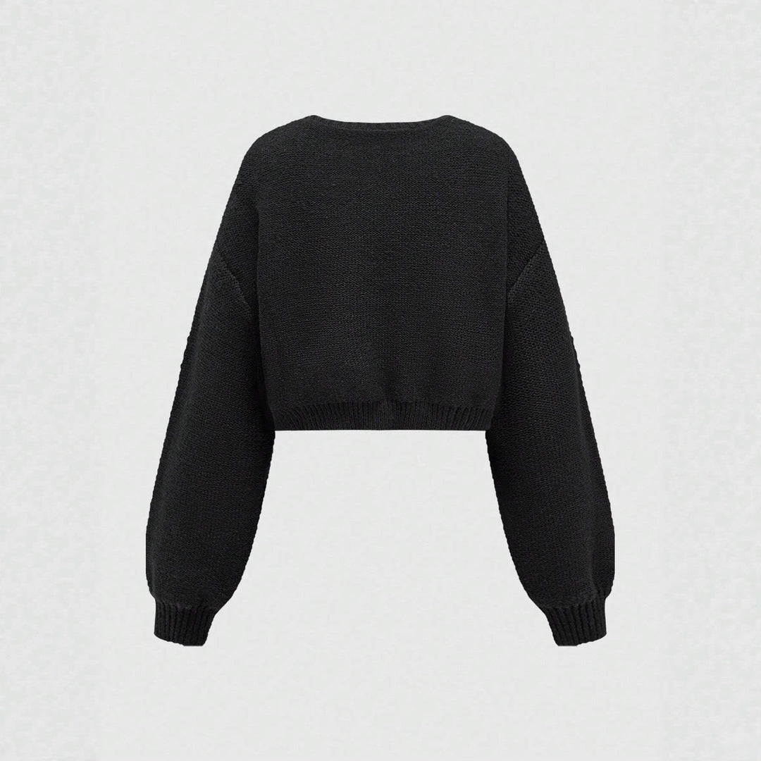 Damen Strickjacke mit kunstvollem Sonnen- und Sternenstick EB