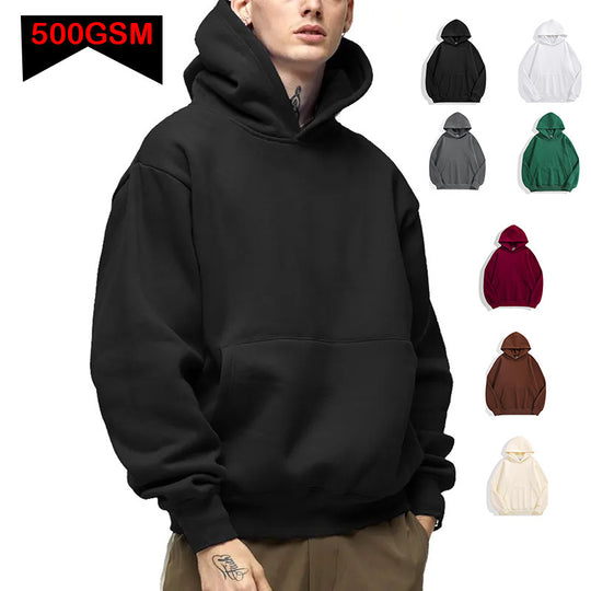 Unisex nan klassischer Kapuzenpullover mit Kängurutasche und weichem Baumwollfleece EB