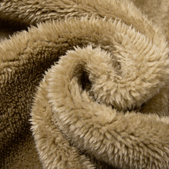Herren funktionale Thermo-Fleecejacke mit weichem Teddyinnenfutter, Brustreißverschlusstasche und Zweiwege-Reißverschluss EB