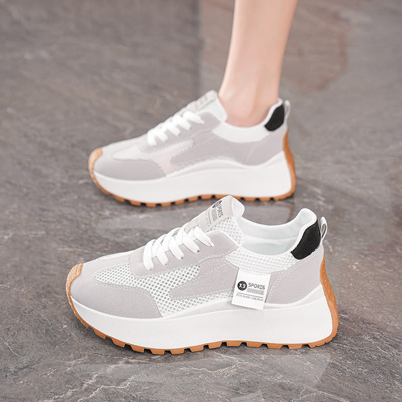 Damen Freizeit Sneakers mit atmungsaktivem Mesh-Obermaterial und rutschfester Sohle EB