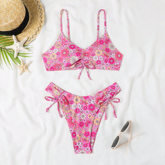 Damen Blumenmuster Bikini EB