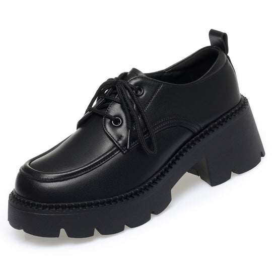 Damen Modische Schnürschuhe mit robustem Blockabsatz und trendigem Design EB