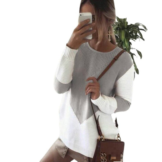 Damen Strickpullover mit strukturiertem Design und modernen Akzenten EB