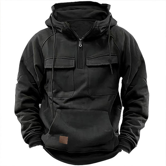 Herren Funktionales Kapuzenpullover mit praktischen Taschen EB