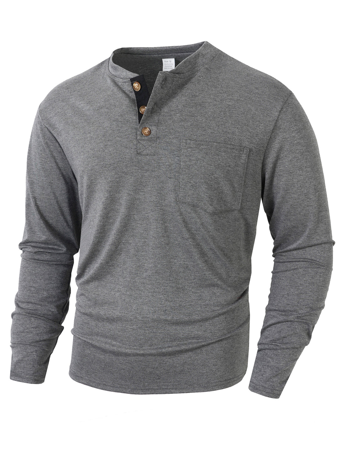 Herren langärmliges Henley-Shirt EB