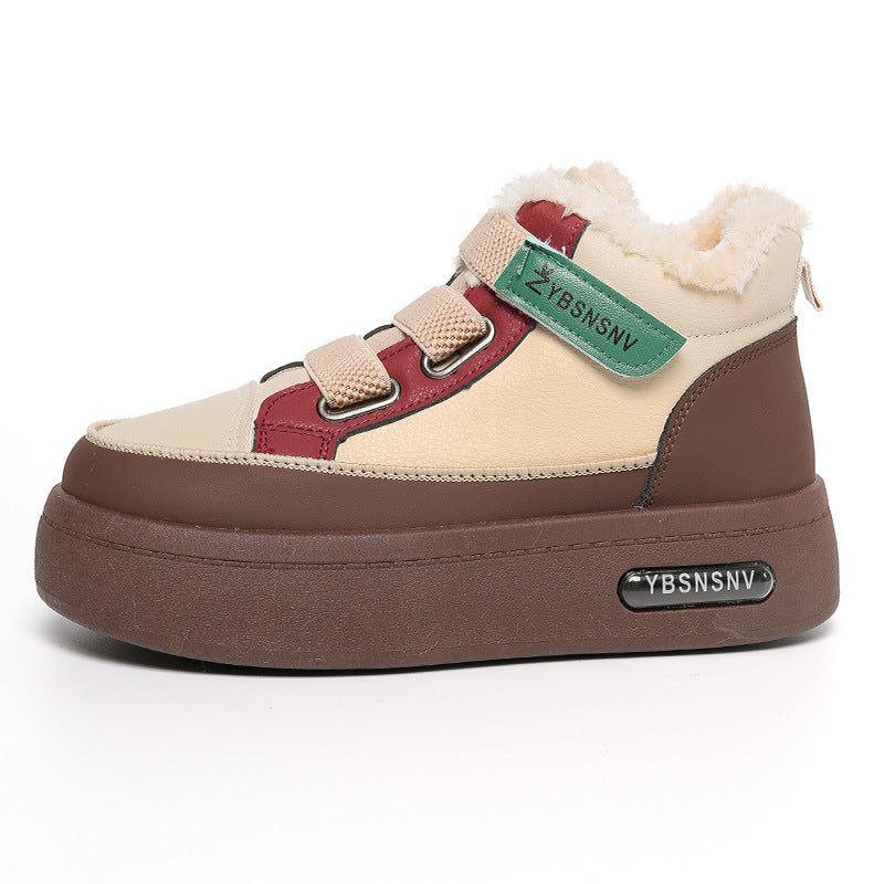 Damen Winterliche High-Top Sneakers mit bequemer Fleece-Wärmepolsterung und sportlichem Design EB
