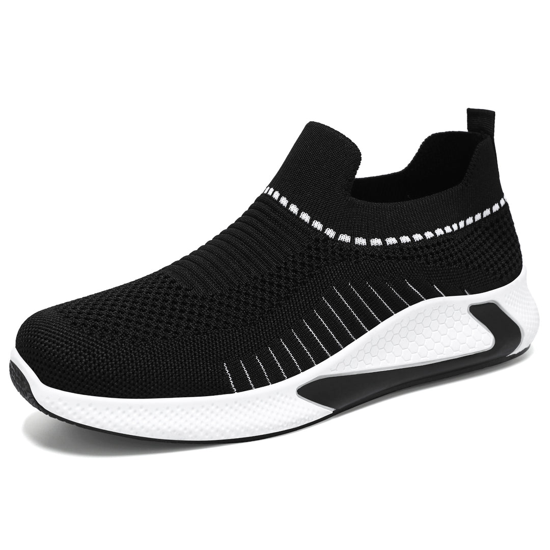 Unisex nan nahtloser Strick-Slip-On Laufschuh mit sockenähnlichem Schaft und hexagonaler Dämpfungssohle EB