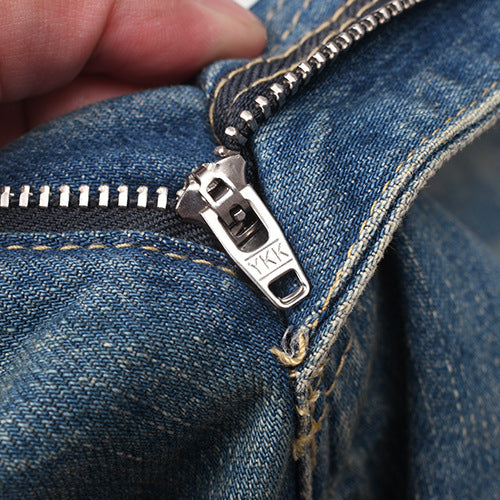 Damen weit geschnittene Jeans mit ausgefallenem Design EB