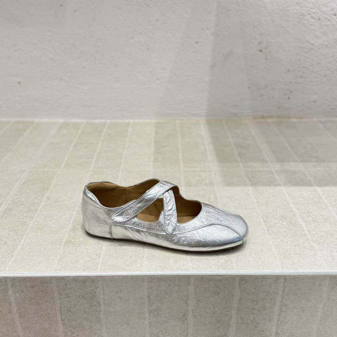 Damen Ballerinas mit verstellbarem Riemchen und elastischer Innensohle EB