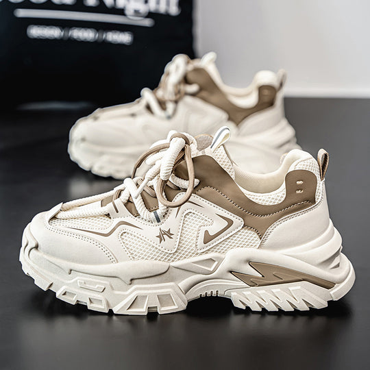 Damen Sportliche Chunky Sneakers mit atmungsaktiver Spitze und stoßdämpfender Sohle EB