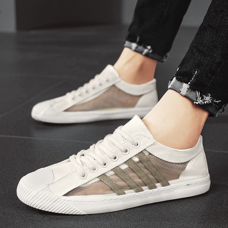 Damen atmungsaktive Sneakers mit rutschfester Gummisohle und modernem Design EB