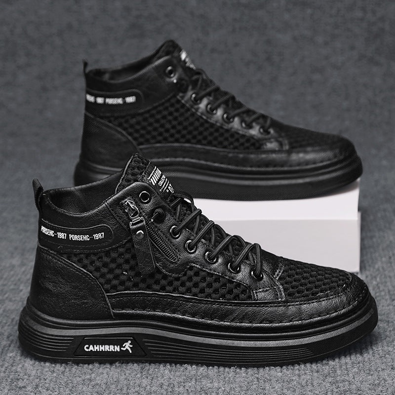 Damen High-Top Sneakers mit atmungsaktivem Netzdesign und dämpfender Sohle EB