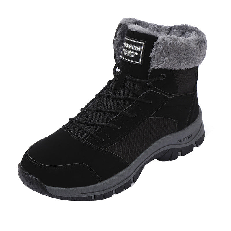 Damen gefütterte Winterstiefel mit rutschfester Sohle und isolierendem Kragen EB