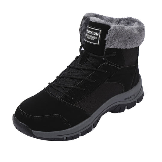 Damen gefütterte Winterstiefel mit rutschfester Sohle und isolierendem Kragen EB