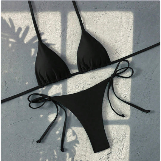 Damen Spaghetti-Träger-Bikini Set EB