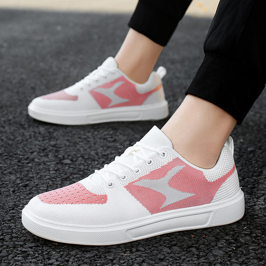 Damen Atmungsaktive Freizeit-Sneaker mit elastischen Schnürsenkeln EB