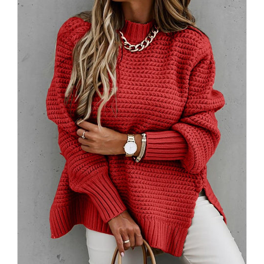 Damen Grobstrickpullover mit modischem Zopfmuster und lässiger Passform EB