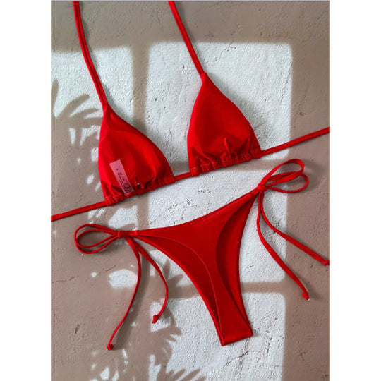 Damen Spaghetti-Träger-Bikini Set EB