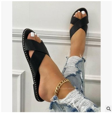 Damen modische transparente Riemchen-Sandalen mit stylischem Komfort EB