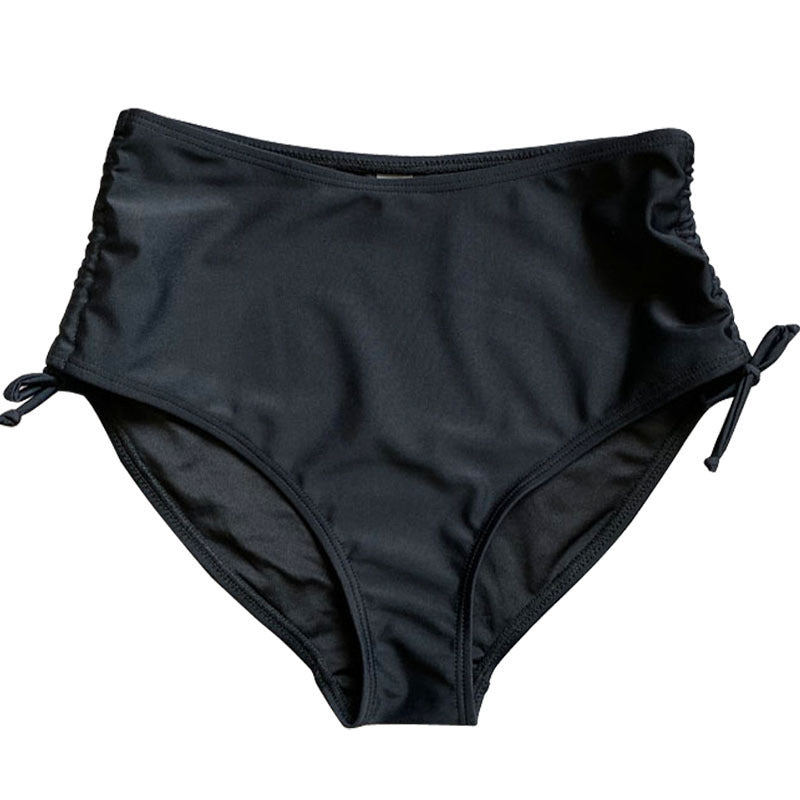 Damen Hochgeschnittene Bikinihose mit Raffung EB